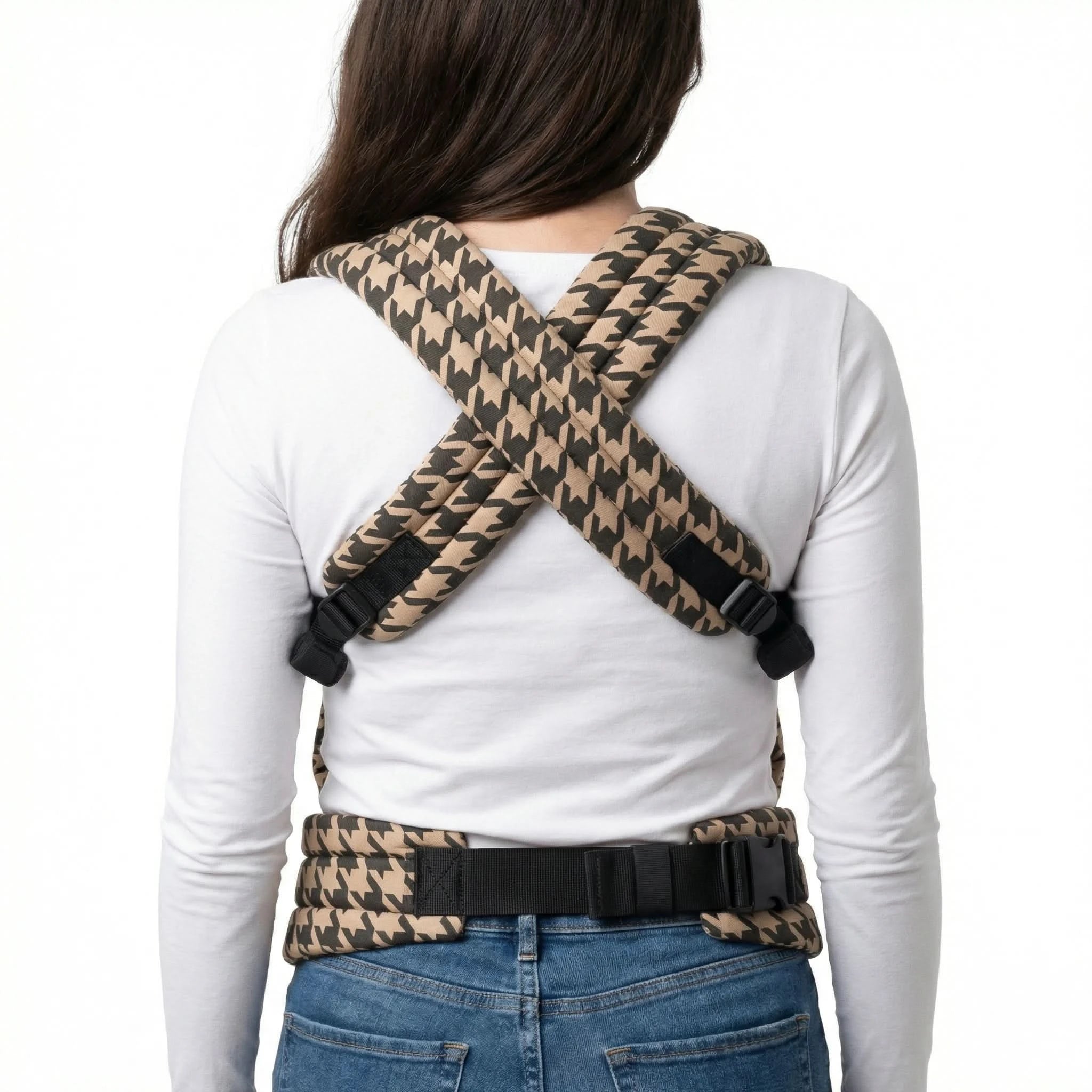 Amari - Ergonomische Baby Draagzak - Pied de Poule Patroon