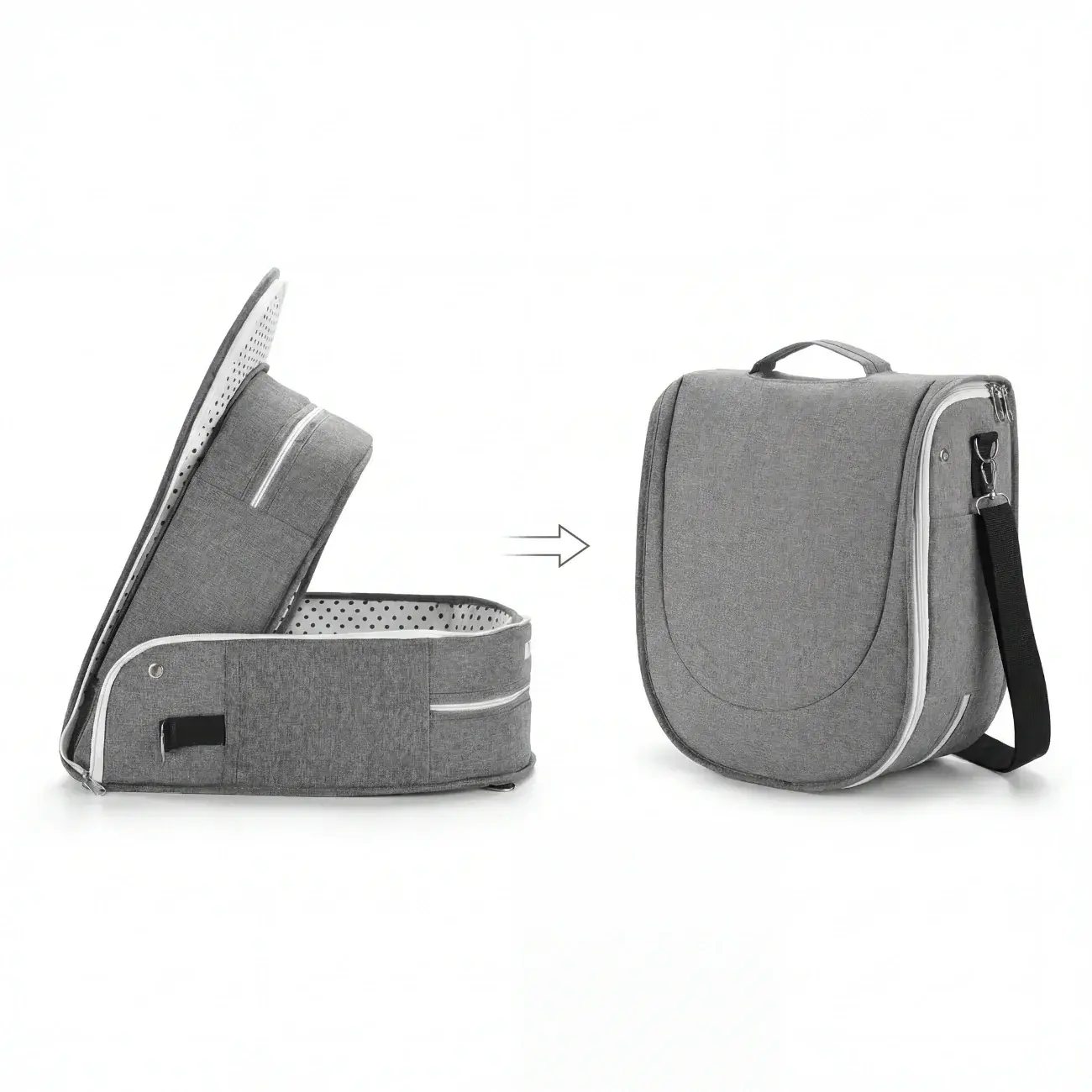 Amari Baby Nest folded flat and packed into its carry bag