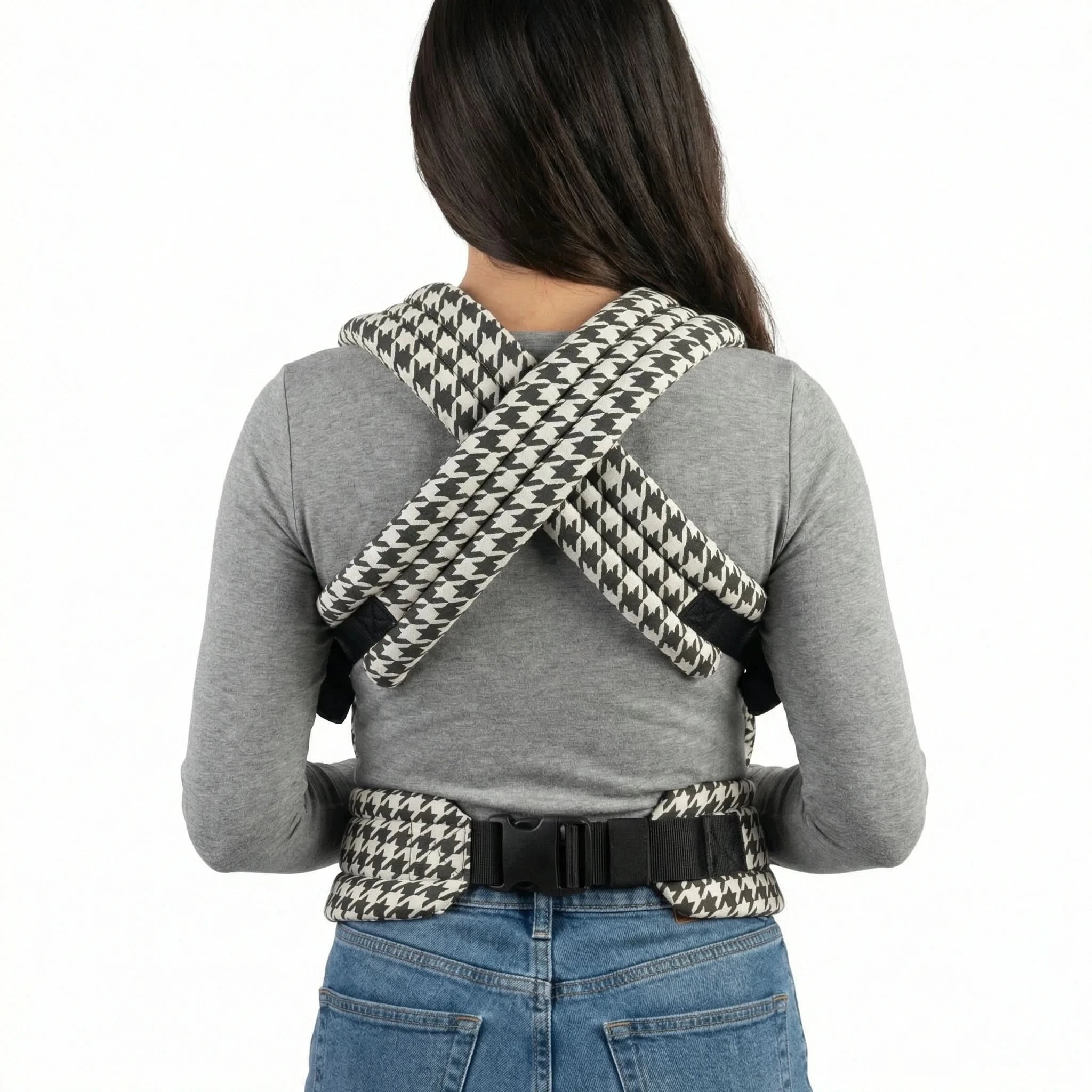 Amari - Ergonomische Baby Draagzak - Pied de Poule Patroon