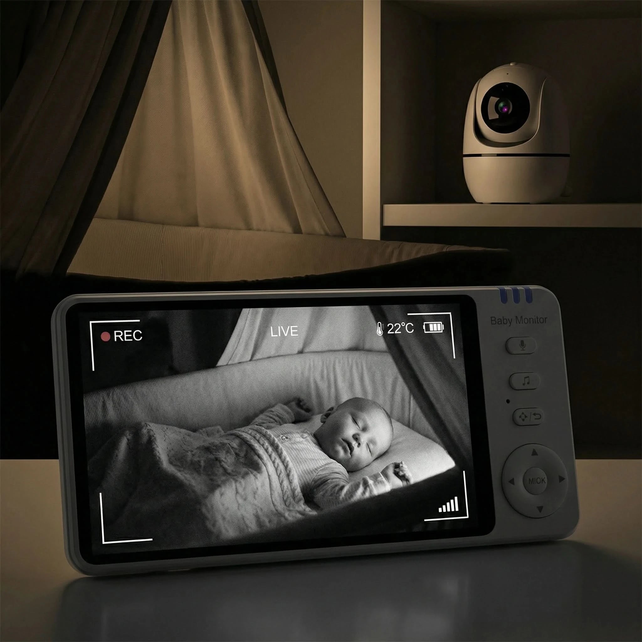 Amari - Premium Baby Monitor met HD Camera & 5" Scherm