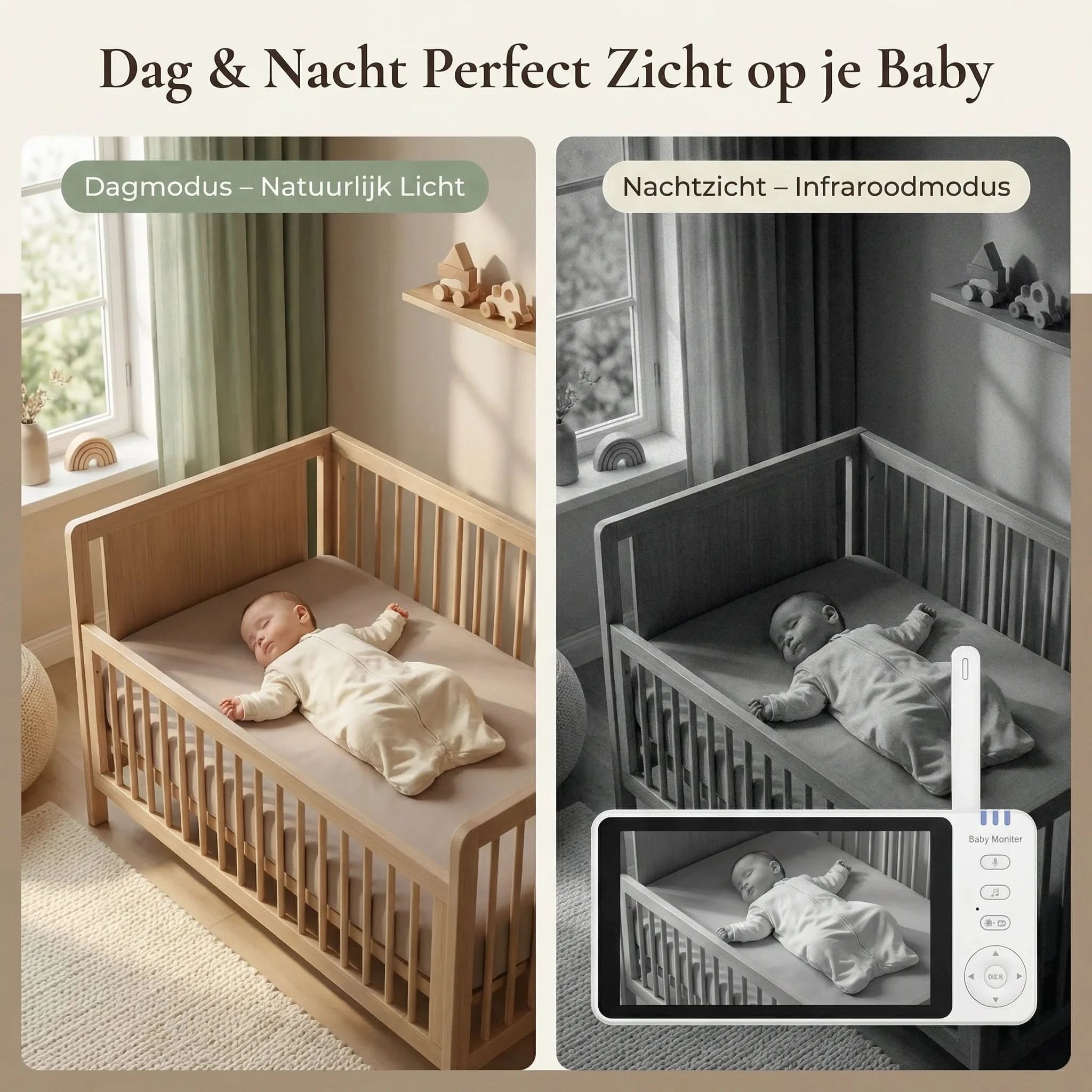 Amari - Premium Baby Monitor met HD Camera & 5" Scherm